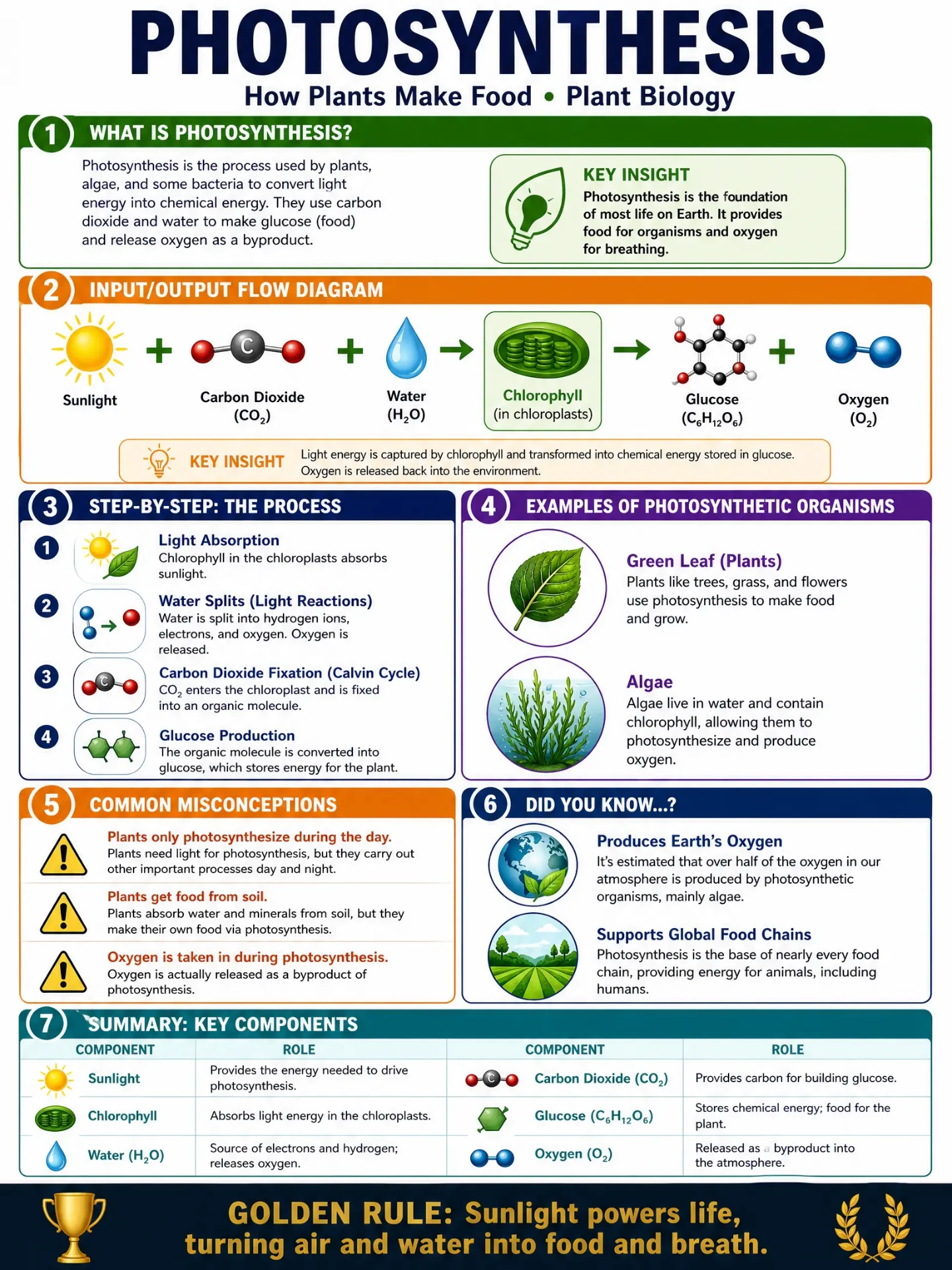 Infographic about photosynthesis