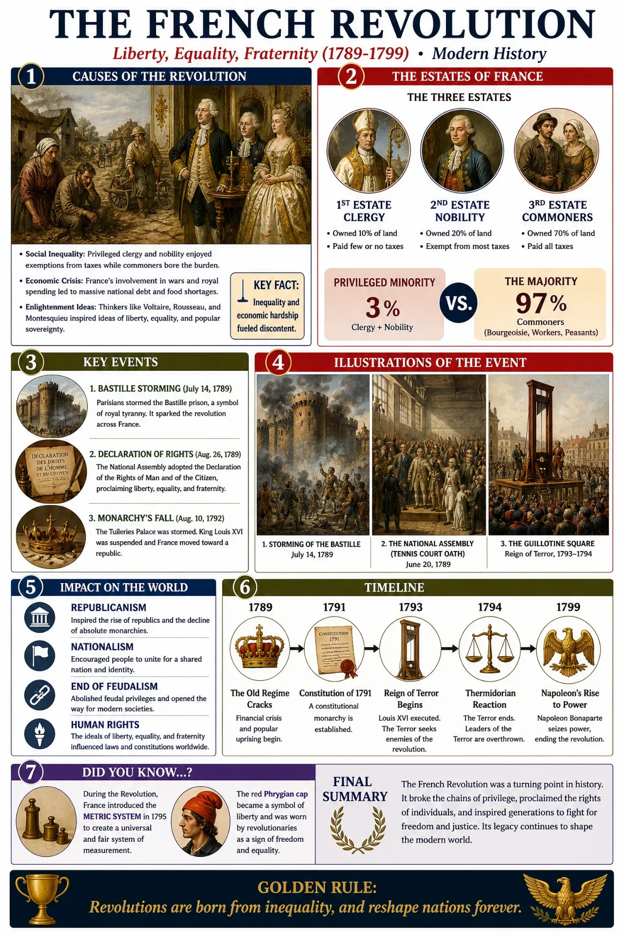 Infographic about the French Revolution
