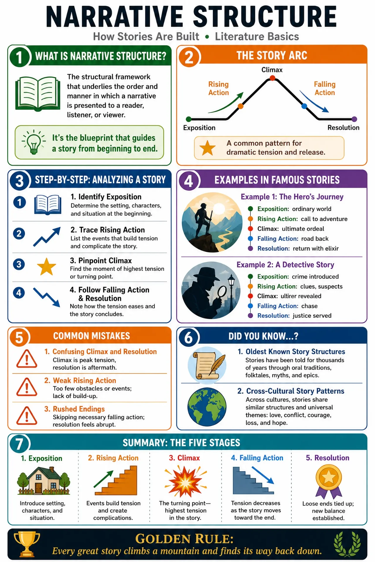Infographic about narrative structure